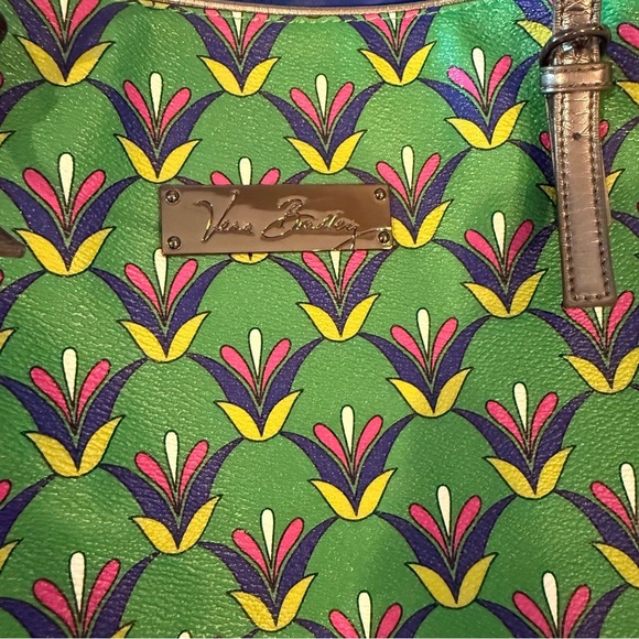 Vera Bradley Green and Pink Floral Tote - Picture 8 of 8